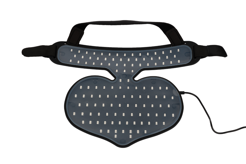Red Light Neck and Chest Mask Front View