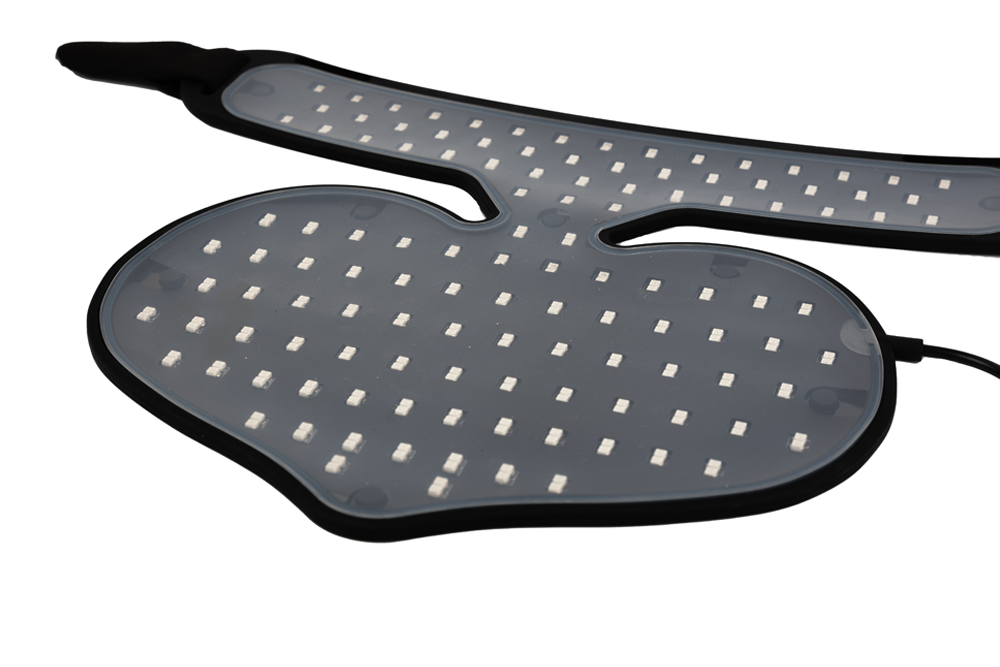 Red Light Neck and Chest Mask Inner Detailed View