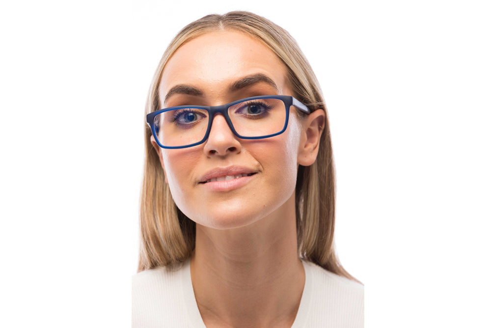 Woman Wearing Hudson Computer Glasses Prescription