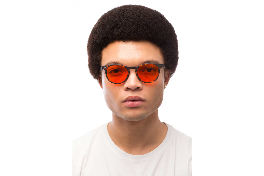 Man Wearing Clarke Blue Light Blocking Glasses Prescription