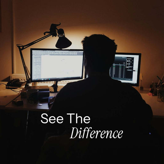 What do computer screens look like with blue light glasses?